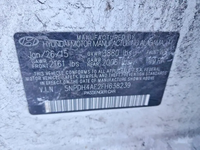 2015 HYUNDAI ELANTRA SE  