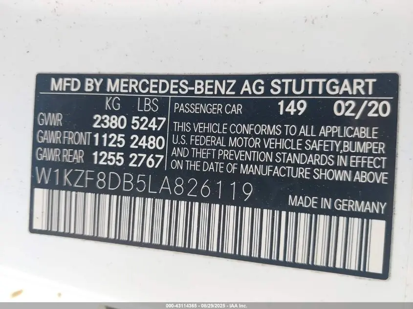 2020 MERCEDES-BENZ E 350  