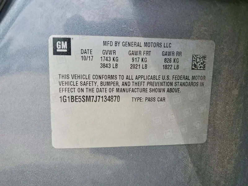 2018 CHEVROLET CRUZE LT  