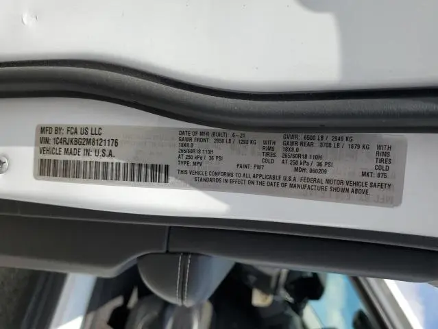 2021 JEEP GRAND CHEROKEE L LIMITED  