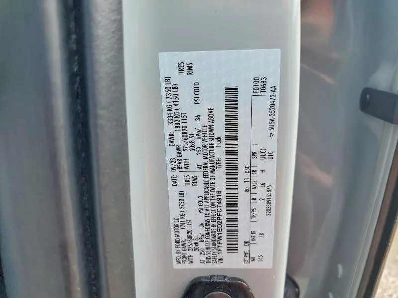 2023 FORD F150 SUPERCREW  