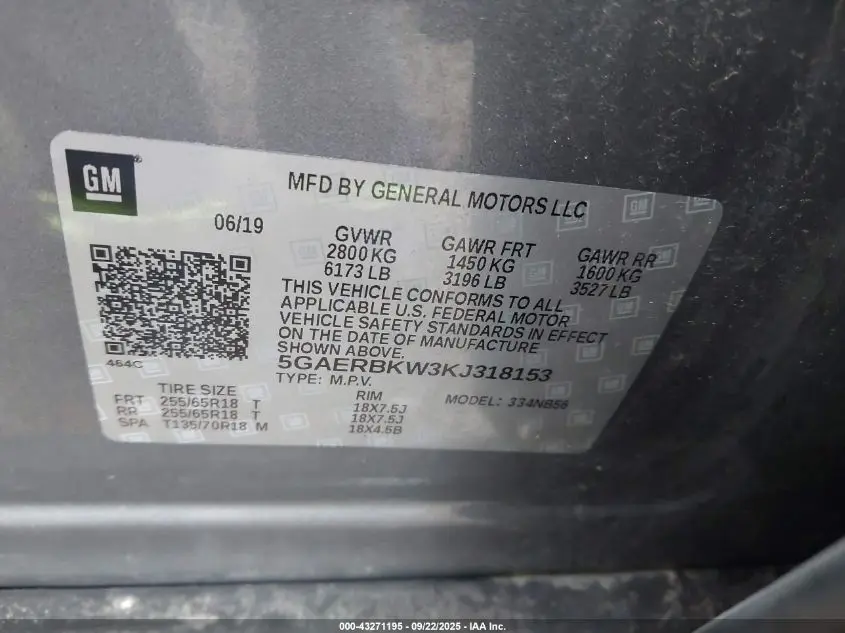 2019 BUICK ENCLAVE FWD ESSENCE