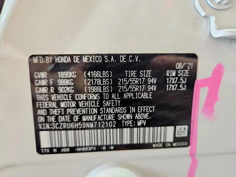 2022 HONDA HR-V EX  