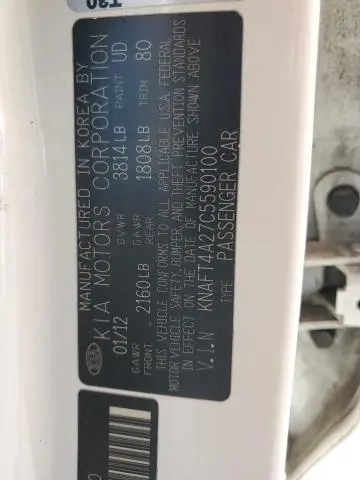 2012 KIA FORTE LX  