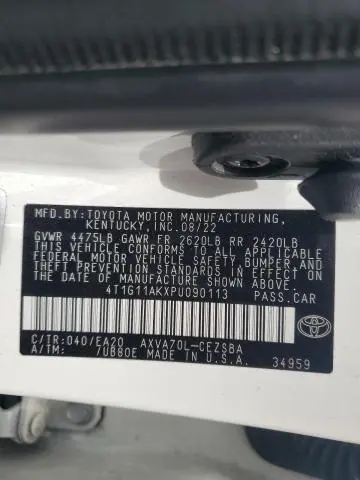 2023 TOYOTA CAMRY SE NIGHT SHADE  