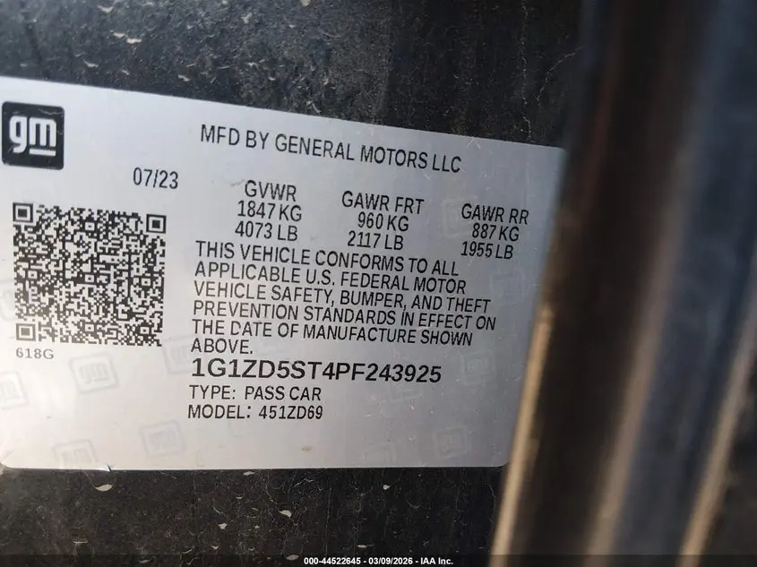 2023 CHEVROLET MALIBU FWD 1LT