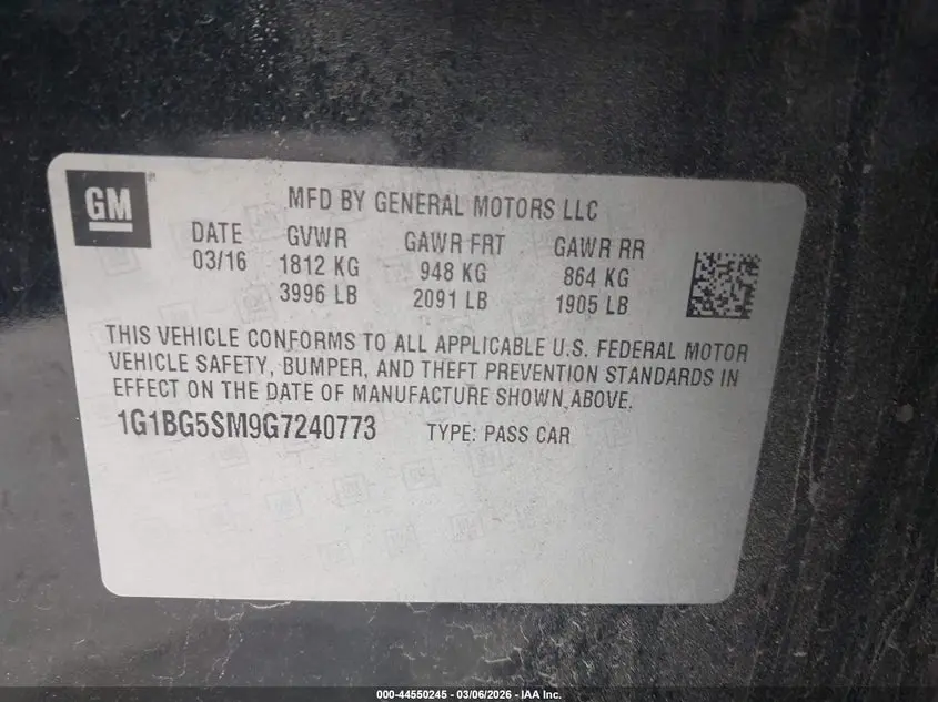 2016 CHEVROLET CRUZE PREMIER AUTO