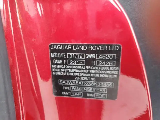 2016 JAGUAR F-TYPE   