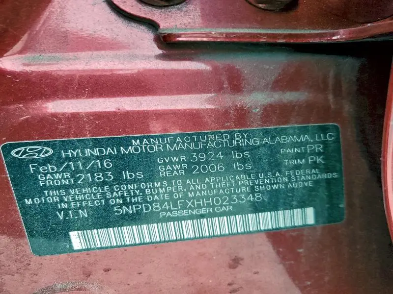 2017 HYUNDAI ELANTRA SE  