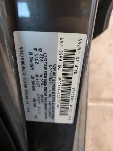 2017 MAZDA 6 TOURING  