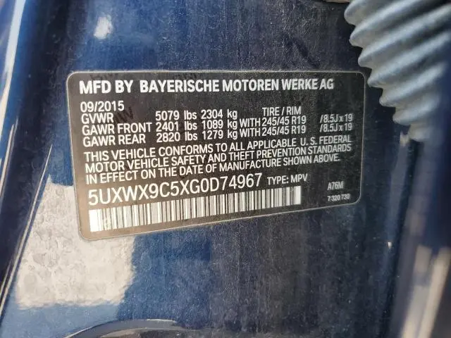 2016 BMW X3 XDRIVE28I  