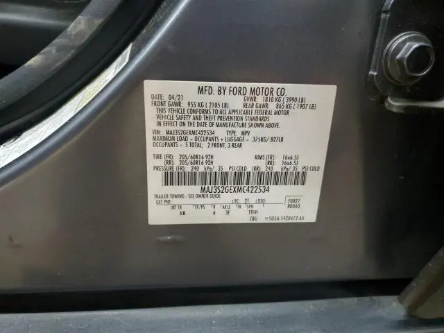 2021 FORD ECOSPORT SE  