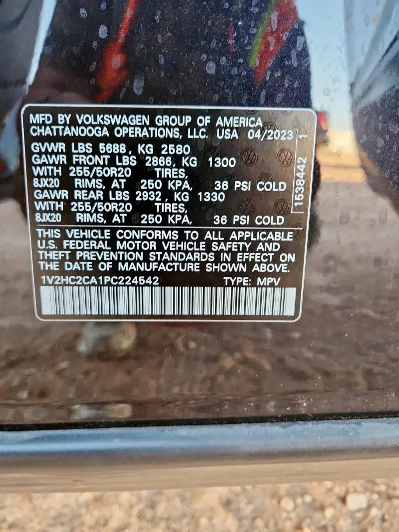 2023 VOLKSWAGEN ATLAS CROSS SPORT SE  