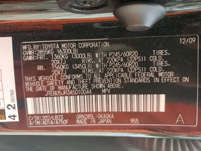 2010 TOYOTA 4RUNNER SR5  