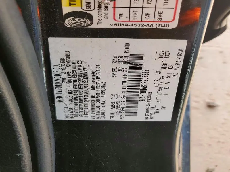 2011 FORD FUSION SE  