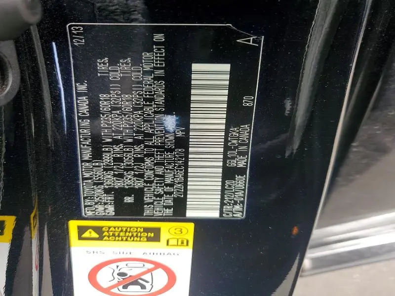 2014 LEXUS RX 350 BASE  
