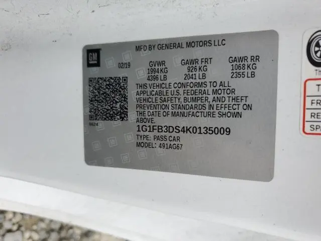 2019 CHEVROLET CAMARO LS  
