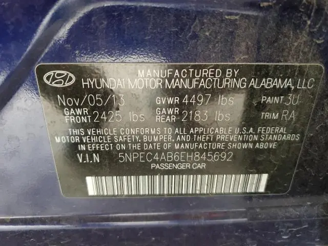 2014 HYUNDAI SONATA SE