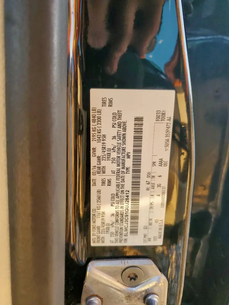 2016 LINCOLN MKC RESERVE  