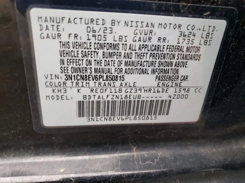 2023 NISSAN VERSA SV  