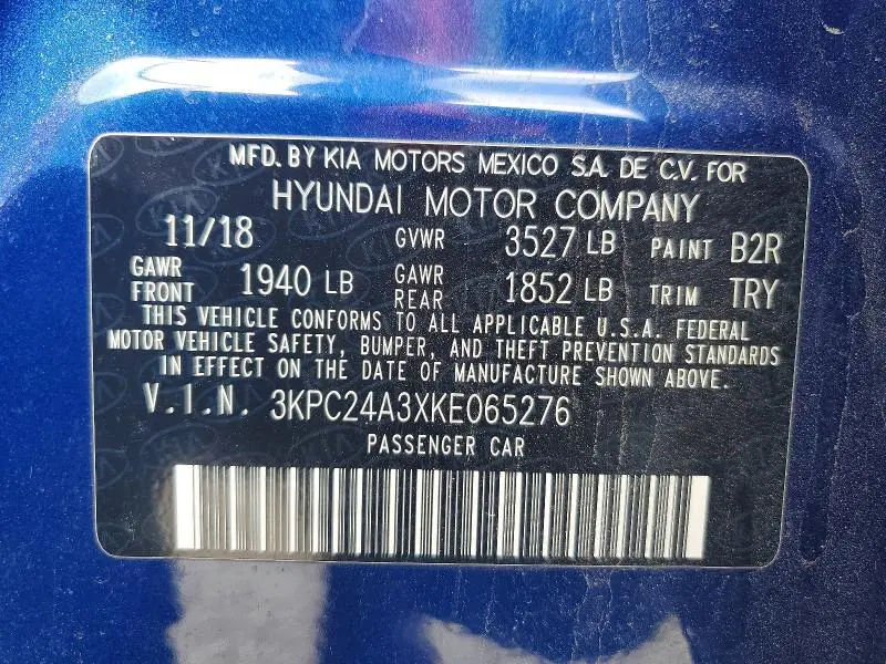 2019 HYUNDAI ACCENT SE  