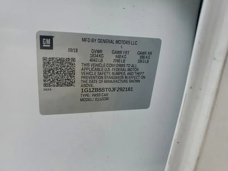 2018 CHEVROLET MALIBU LS  