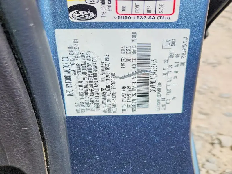 2011 FORD FUSION SEL  