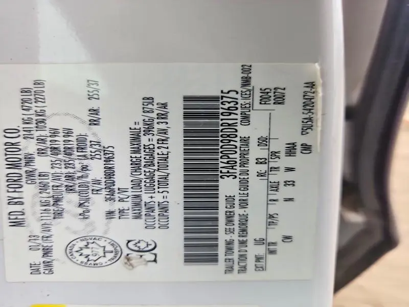 2013 FORD FUSION TITANIUM  