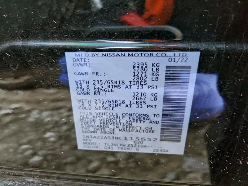 2022 NISSAN MURANO S  