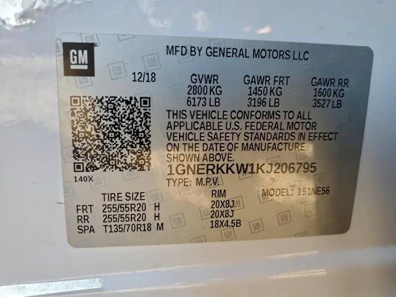 2019 CHEVROLET TRAVERSE PREMIER  