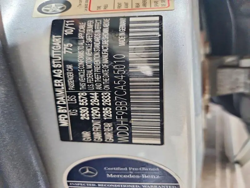 2012 MERCEDES-BENZ E 550 4MATIC  