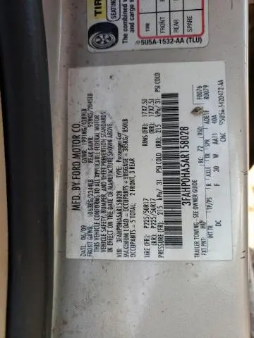 2010 FORD FUSION SE  