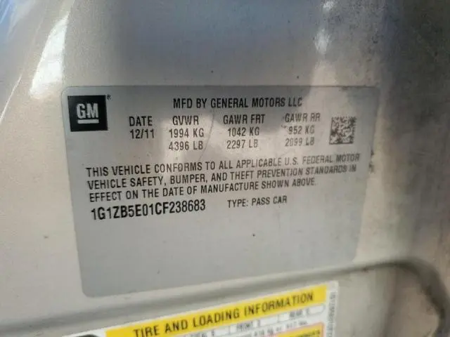 2012 CHEVROLET MALIBU LS  