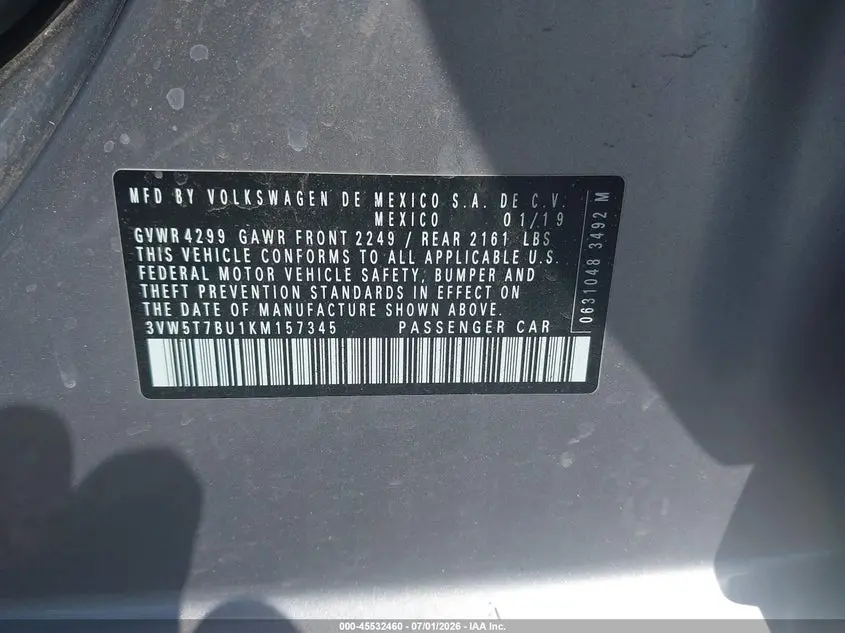 2019 VOLKSWAGEN JETTA GLI 2.0T 35TH ANNIVERSARY EDITION/2.0T AUTOBAHN/2.0T S