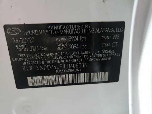 2020 HYUNDAI ELANTRA SE  