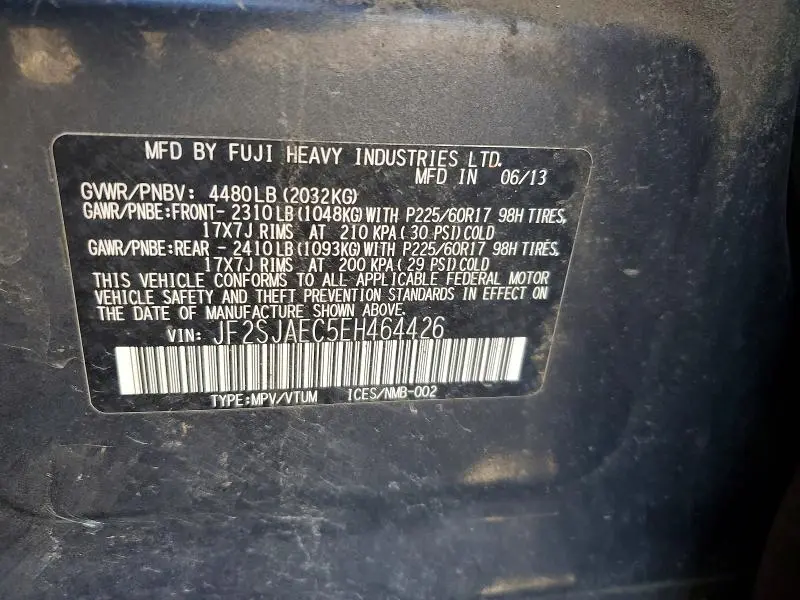 2014 SUBARU FORESTER 2.5I PREMIUM  