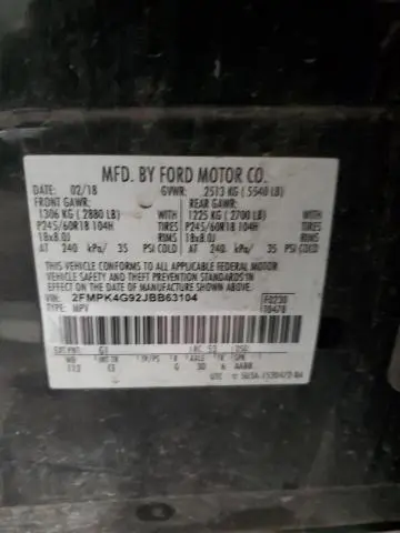 2018 FORD EDGE SE  
