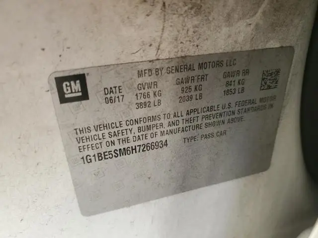 2017 CHEVROLET CRUZE LT  