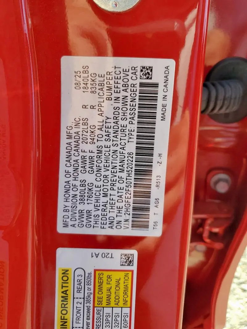 2026 HONDA CIVIC SPORT  