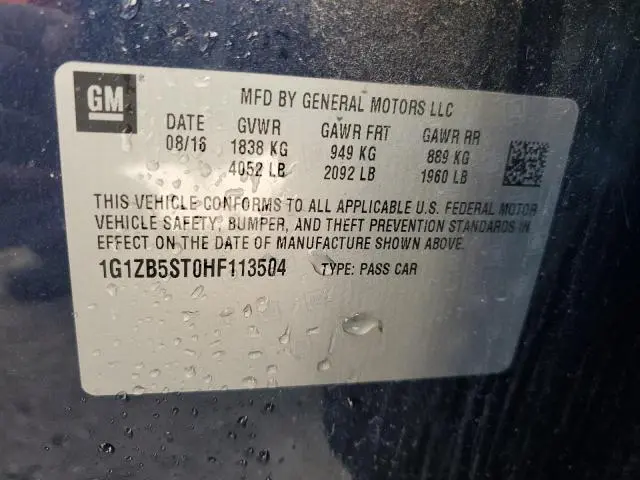 2017 CHEVROLET MALIBU LS  