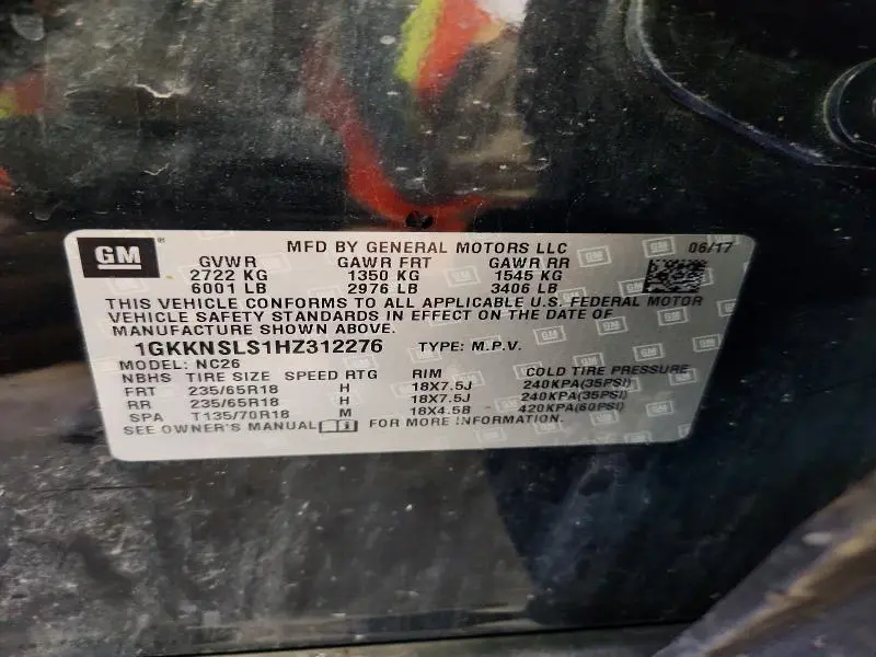 2017 GMC ACADIA SLE  
