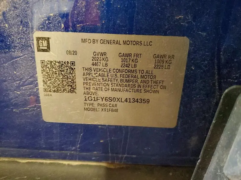 2020 CHEVROLET BOLT EV LT  