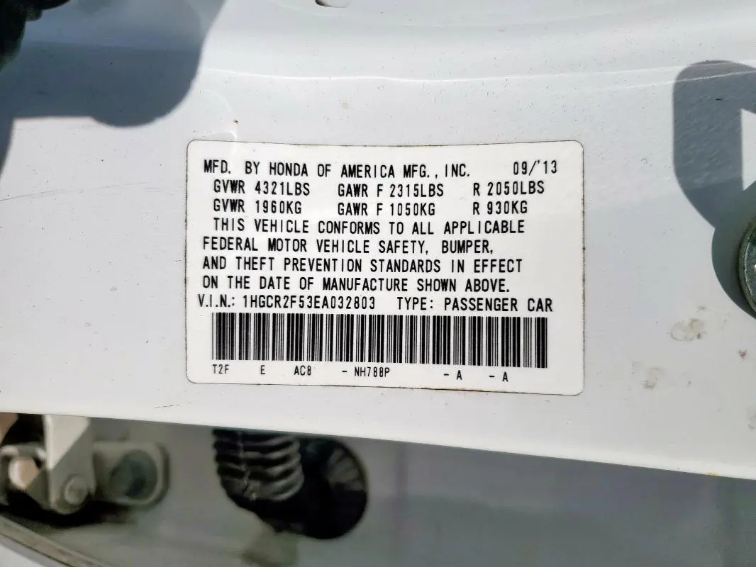 2014 HONDA ACCORD SPORT  