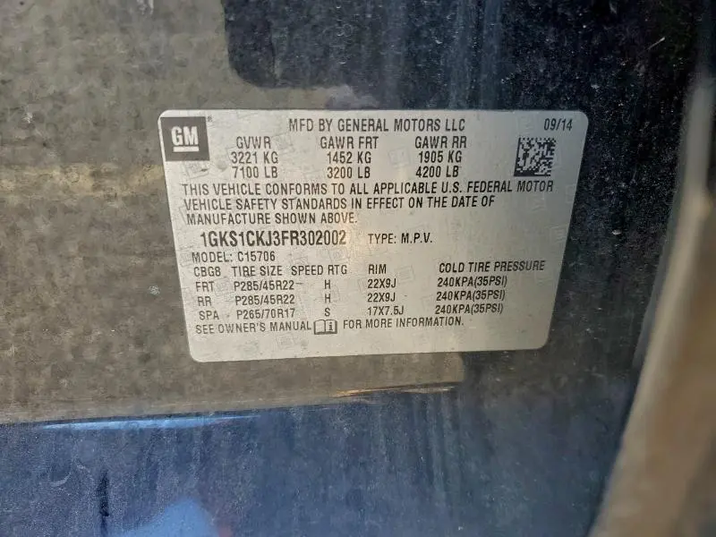 2015 GMC YUKON DENALI  