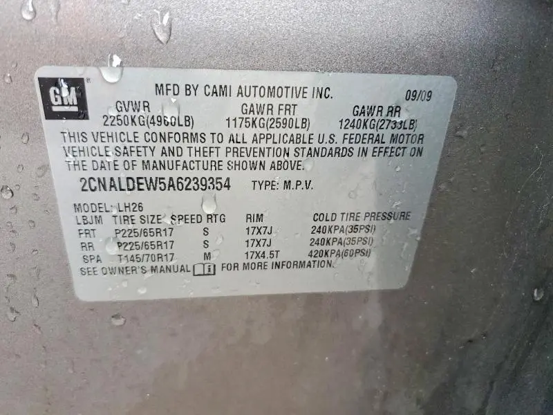 2010 CHEVROLET EQUINOX LT  