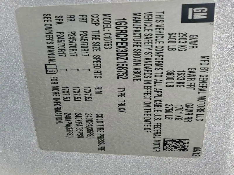 2013 CHEVROLET SILVERADO C1500  