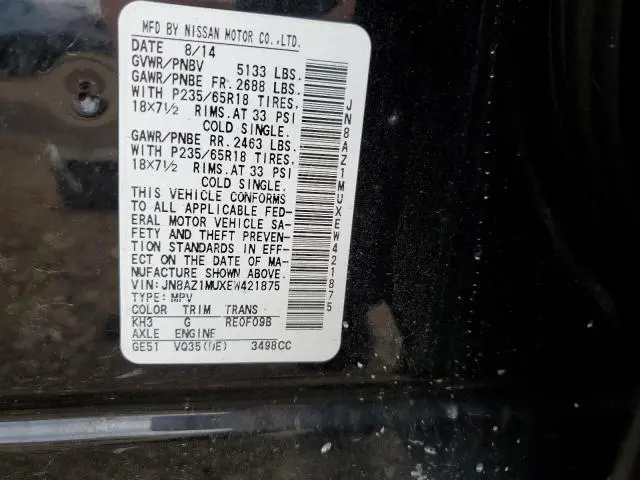 2014 NISSAN MURANO S  