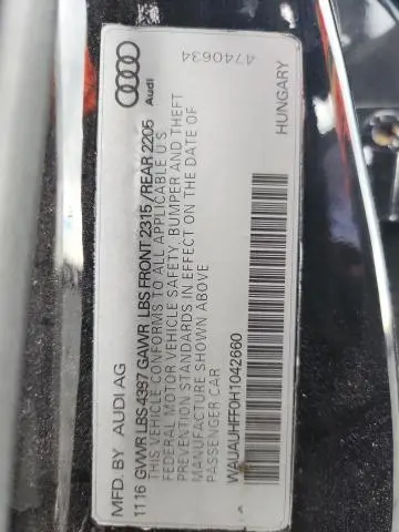 2017 AUDI A3 PREMIUM  