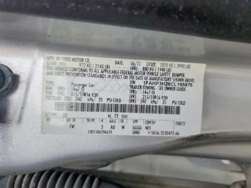 2012 FORD FOCUS SEL  