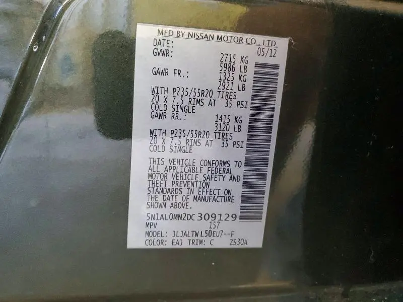 2013 INFINITI JX35 BASE  